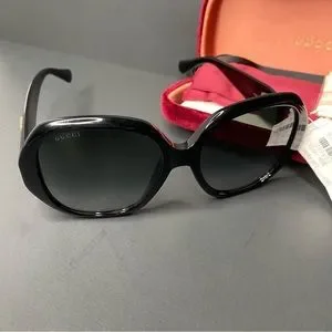 Gucci | Accessories | New Gucci Black Sunglasses With Red 